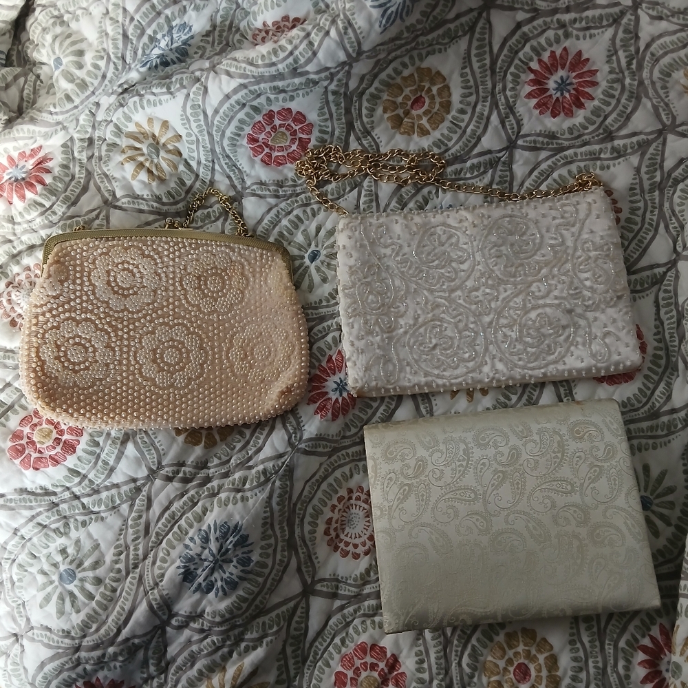 Set of 3 Clutch Purses for Wedding or Special Occassion